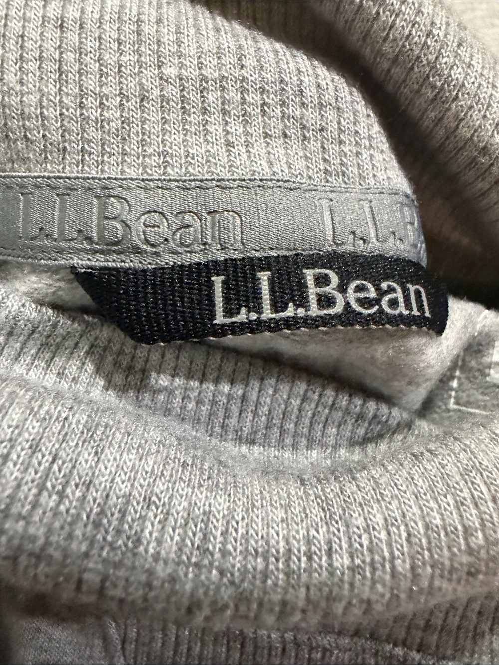 Womens L.L. Bean Softflex Mock Neck Tunic Pullover Gray Large - Picture 9 of 10